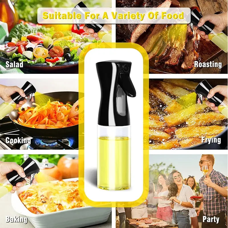 Oil Spray Bottle for Cooking - 200/300/500ml BBQ Olive Oil Sprayer with Brush