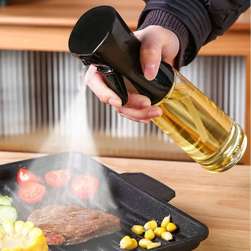 Oil Spray Bottle for Cooking - 200/300/500ml BBQ Olive Oil Sprayer with Brush