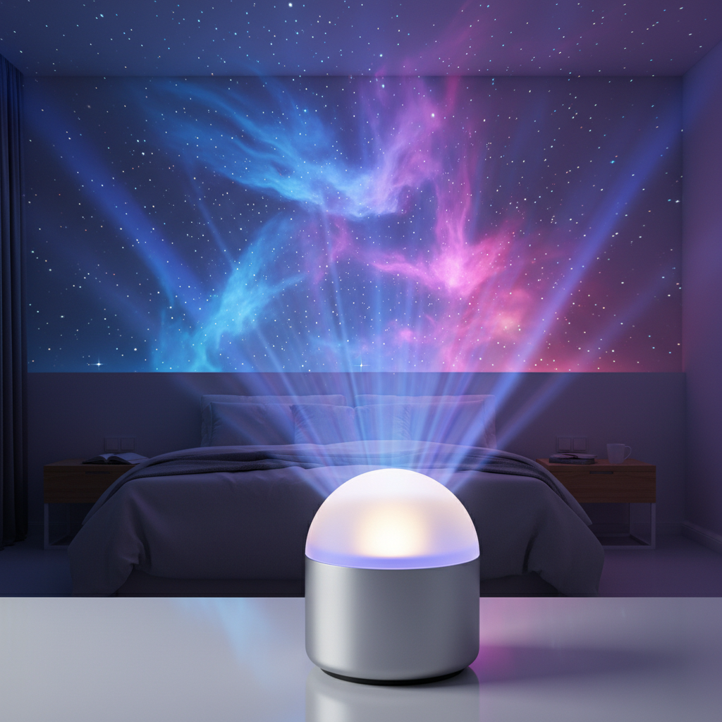 Galaxy Star Projector with colorful nebula projection