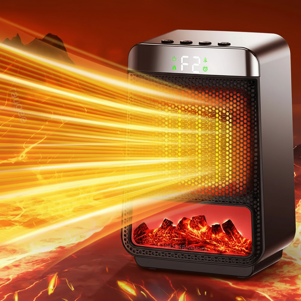 Space heater with dramatic heat effect like original photo